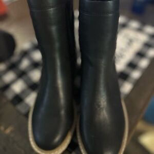 Hey Girl By Corkys Boots Womens 7 Basic Ankle Booties Heels Black‎ Faux Leather